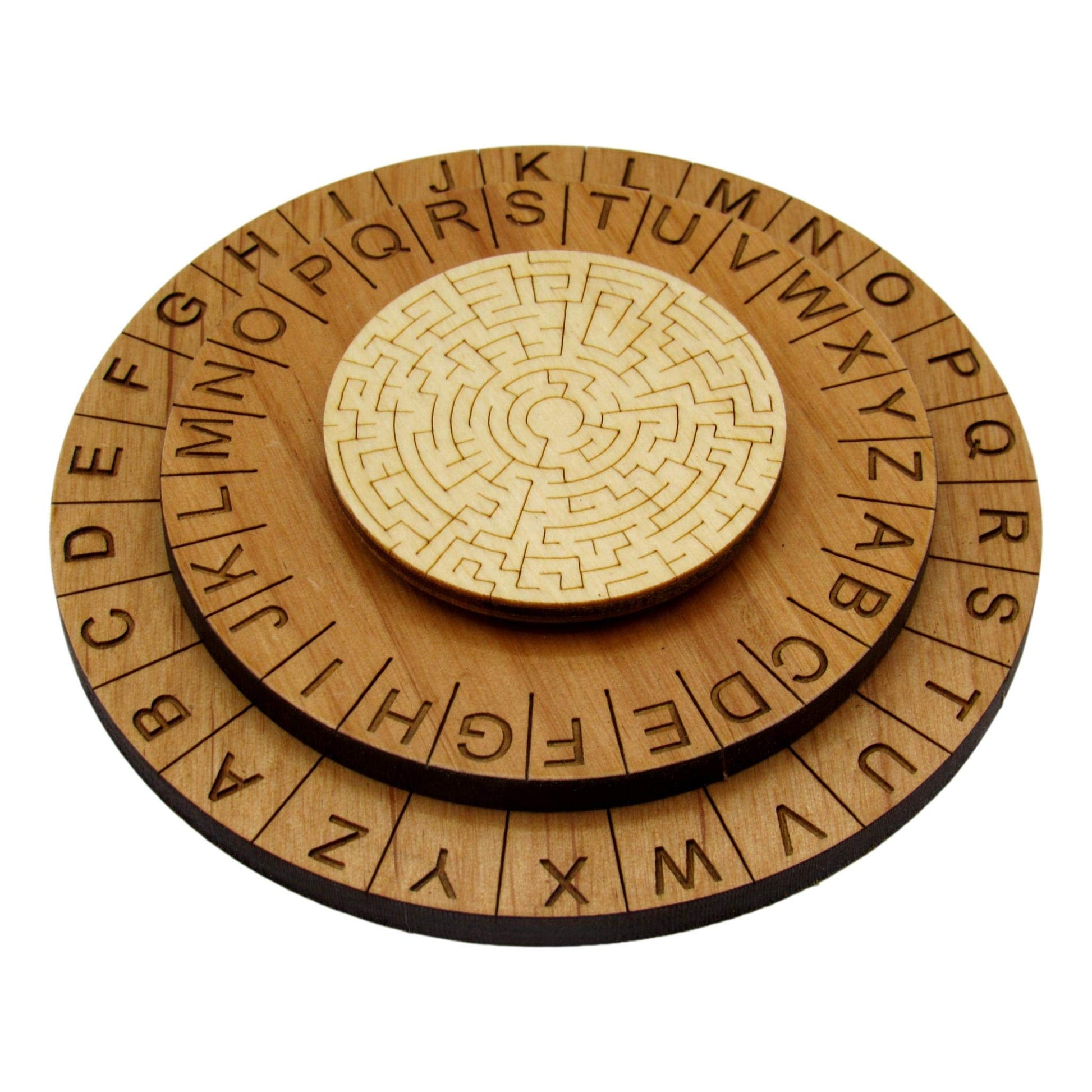 Labyrinth Cipher Wheel - enhanced Escape Room Decoder Ring and Escape Room Prop