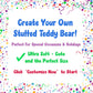 Teesandtankyou Custom Teddy Bear 8 Inch With Custom Text, Personalized Gift For Anniversary, Graduation, Christmas, Brown Stuffe