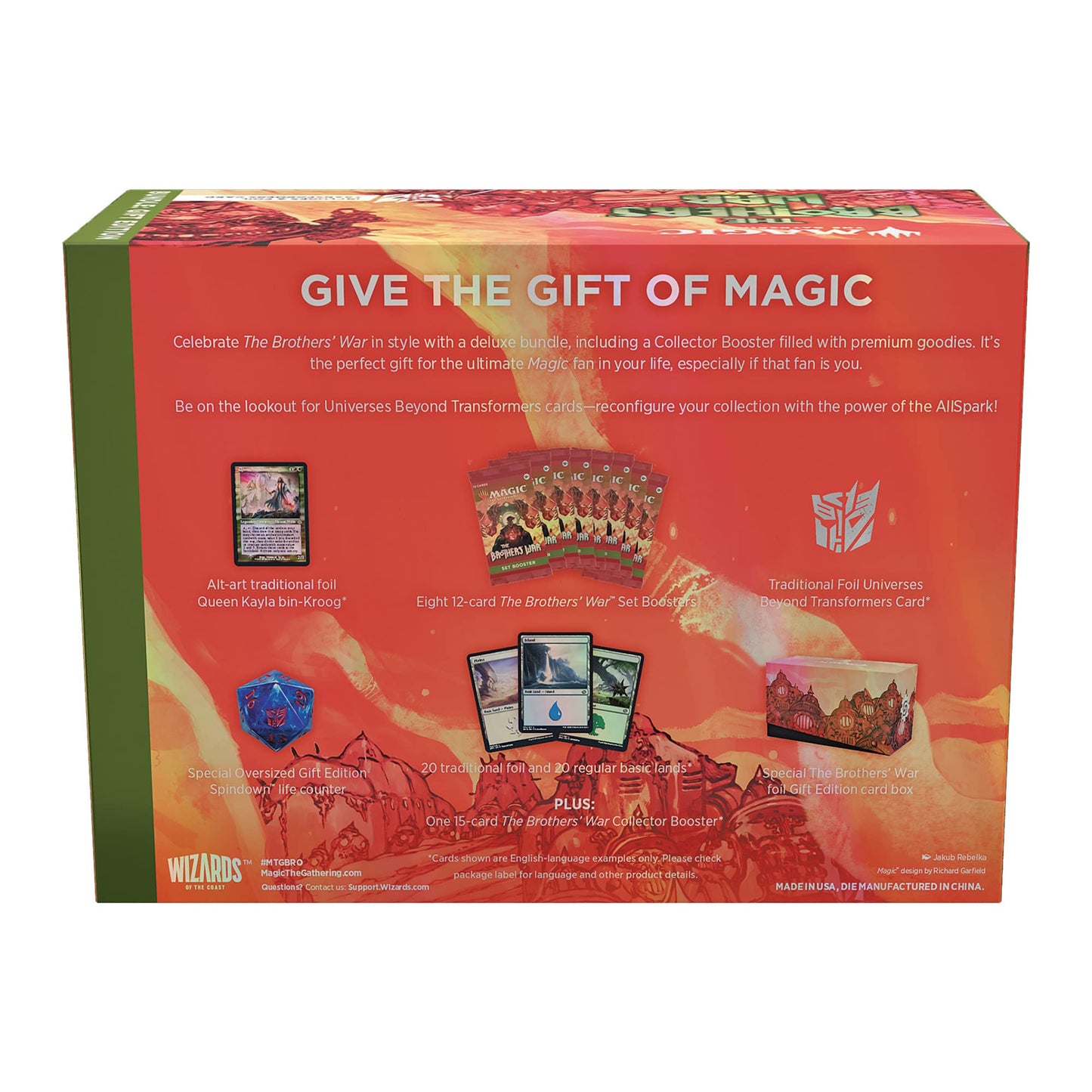 Magic The Gathering The Brothers War Gift Bundle | Foil Transformers Card  1 Collector Booster  8 Set Boosters  and Accessories