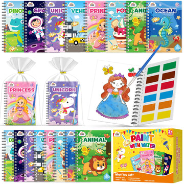 ZMLM 16 Water Coloring Books for Kids Party Favors - Bulk Mini Coloring Books for Kids Ages 4-8,Small Birthday Goodie Bag Stuffe