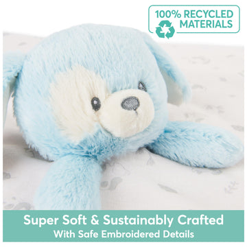 Gund Baby Sustainably Soft Puppy Lovey, Stuffed Animal Plush Blanket Made From 100% Recycled Materials, For Babies And Newborns,