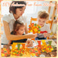 Whaline 25 Pack Thanksgiving Foam Tree Sticker Craft for Kids Self-Adhesive Leaf Pumpkin Acorn Sticker Art Project Make Your Own