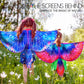 iROLEWIN Plum Eagle Parrot Costume for Kids - Large Bird Wings & Headband, Perfect for Halloween & Party Favors