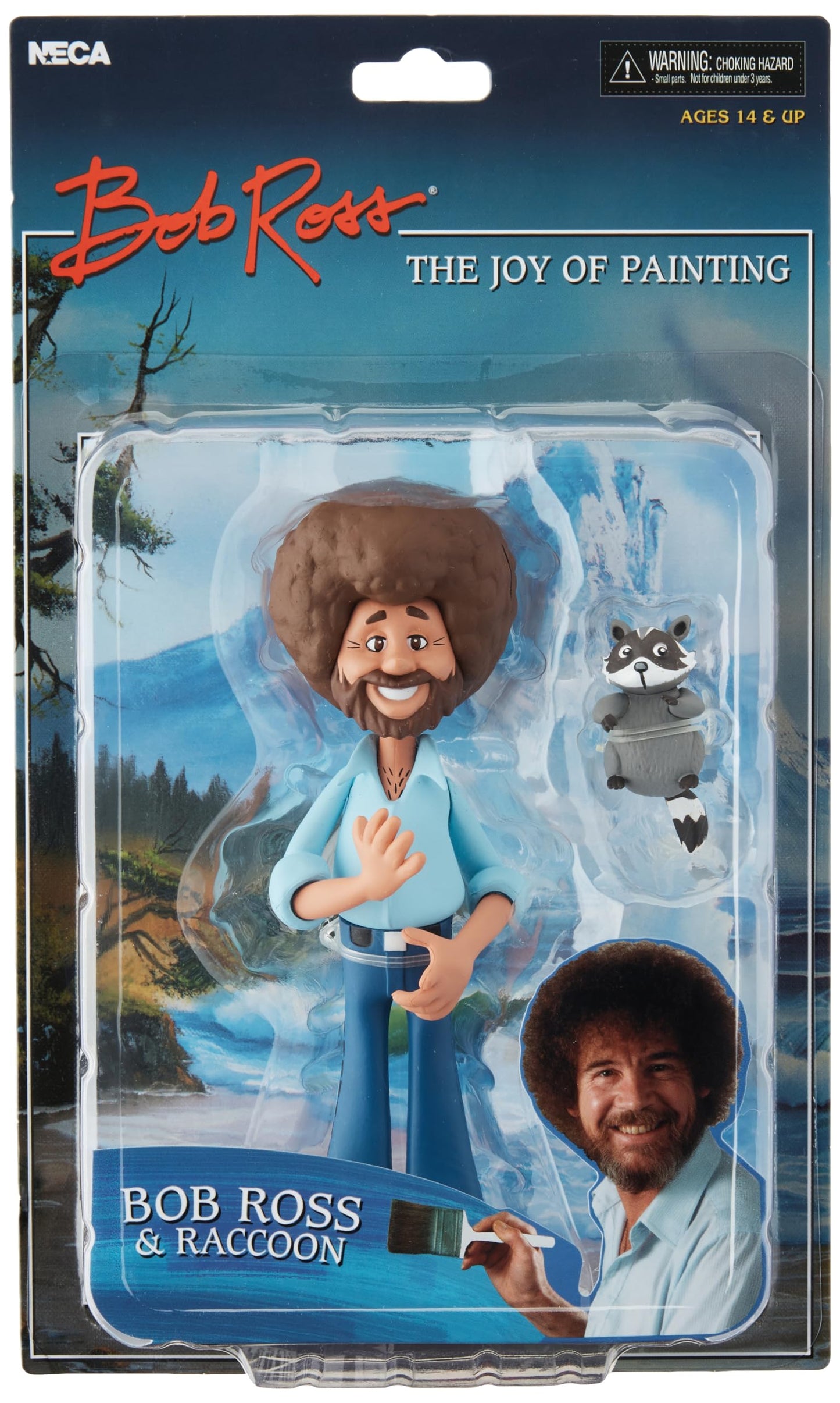 Neca Toony Classics: Bob Ross With Raccoon 6-Inch Action Figure