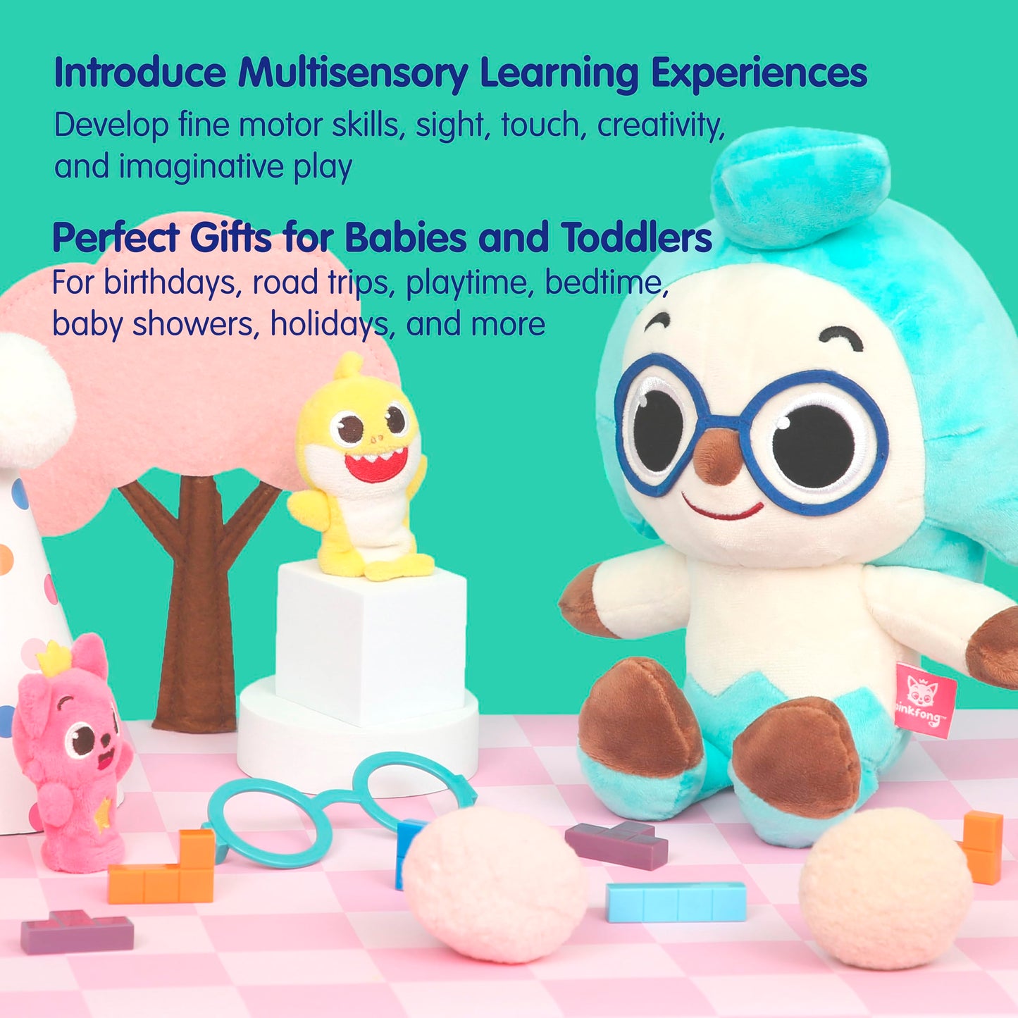 Pinkfong Hogi Plush Toy - 12 Mint Stuffed Doll, Interactive Plush for Toddlers, Perfect Gift for Boys & Girls