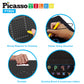 PicassoTiles Magnetic Drawing Board Toy, 12x10 inch, Black, Erasable & Reusable, Model PTB04-BLK, STEM Educational Playboard
