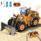 Remote Controlled Excavator Toy Wheel Loader Bulldozer With Light And Sound For Boys 3-12 Years, 2.4Ghz Rc Excavator Bulldozer W