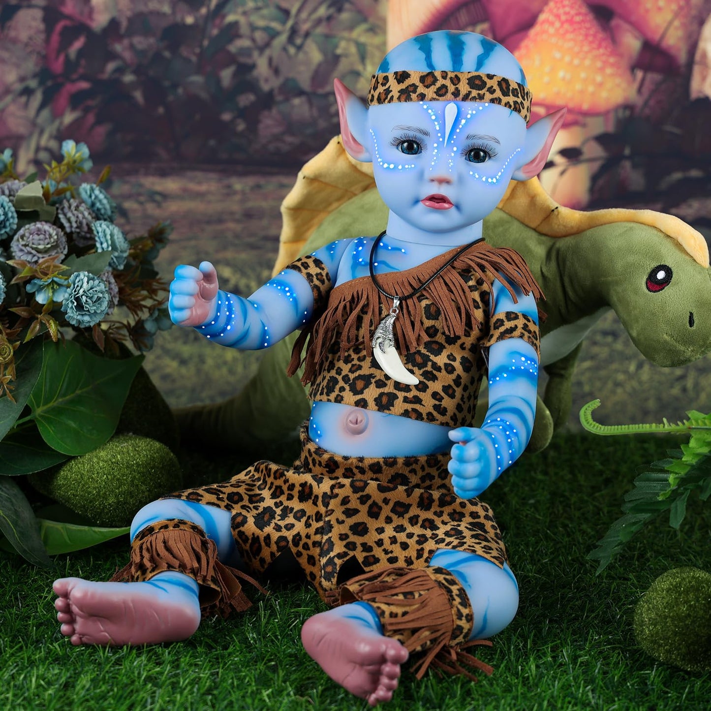 Adfo Lifelike Reborn Baby Dolls Girl, 22 Inch Realistic Newborn Real Life Soft Full Vinyl Body Poseable Doll With Feeding Kit Gi