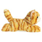 Aurora® Mini Flopsie™ Ginger Cat Stuffed Animal - Orange 8 Inches, Polyester, Playful Companion for All Ages