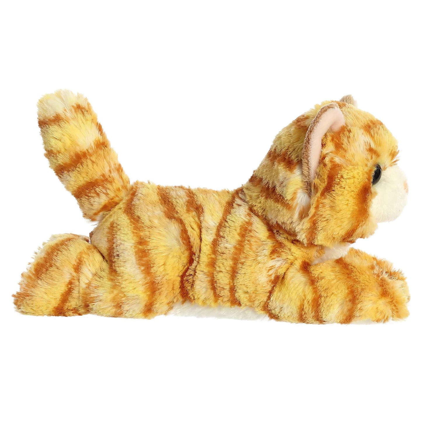 Aurora® Mini Flopsie™ Ginger Cat Stuffed Animal - Orange 8 Inches, Polyester, Playful Companion for All Ages