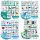 Wild/Farm/Sea Animals Body Parts Learning English Flash Cards Kids Montessori Toys Baby Cards Child Pocket Card Pre-Kindergarten
