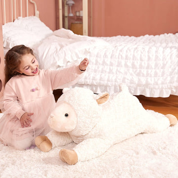 Ikasa Large Sheep Stuffed Animal Plush Toy,Giant Lamb Cute Jumbo Soft Toys,30' Huge Big Size Plushy Fat Oversized Plushie,Gifts For Kids (Sheep)