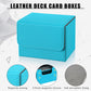 Yookeer 6 Pack Leather Deck Card Boxes 100+ Card Deck Game Box Magnetic Playing Card Storage Box For 100 Plus Cards Compatible With Tcg(Pink,Orange,Blue,Yellow,Green,Purple,Horizontal)