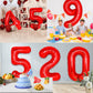 40 Inch Giant Red Number 6 Balloon, Helium Mylar Foil Number Balloons For Birthday Party, 6Th Birthday Decorations For Kids, Ann