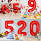 40 Inch Giant Red Number 9 Balloon, Helium Mylar Foil Number Balloons For Birthday Party, 9Th Birthday Decorations For Kids, Ann
