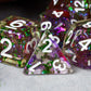 HDdais DND Dice Set, 7PCS Polyhedral Dice Set Filled with Green Foil for Dungeons and Dragons, D&D Dice for Role Playing Game an