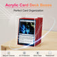 Card Deck Box With Portable Case, 6 Pack Clear Card Deck Box Holds 600+ Double Sleeved Cards, Commander Deck Box With 6 Dividers