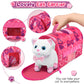 Golray Cat Toys For Kids Girls Gift, Electronic Interactive Plush Toy Cat Can Walk And Meow - 16 Pcs Carrier & Pet Groom Feed Care Pretend Play Set, Birthday Gift For Toddler Little Girl 3 4 5 6 7 8 9