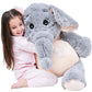 Ikasa Giant Elephant Stuffed Animal Plush Toys Soft Gifts (Gray, 39 Inches)