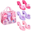PRINCESS EXPRESSIONS 3-Pack Princess Shoe Set - Toddler Heels, Size 7, Pink, Plastic/Textile, Ideal for Dress Up and Pretend Play