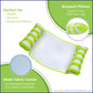 Aqua 4-In-1 Monterey Hammock Inflatable Pool Float, Multi-Purpose Pool Hammock (Saddle, Lounge Chair, Hammock, Drifter) Pool Chair, Portable Water Hammock, Lime Green/White Stripe