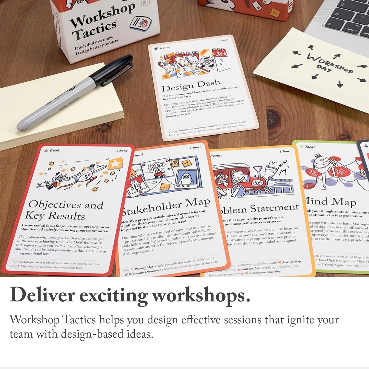 Pip Decks Workshop Tactics Card Deck, Business Tool To Improve Your Influence, Confidence And Persuasion In Workshops, Meetings,