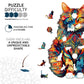 Jigfoxy Wooden Puzzle For Adults, Cat Wooden Jigsaw Puzzles For Adults, Unique Animal Shape Wood Cut Puzzles, Christmas Thanksgiving Gifts For Family Friend(S-8.3 * 6.6In-80Pcs)