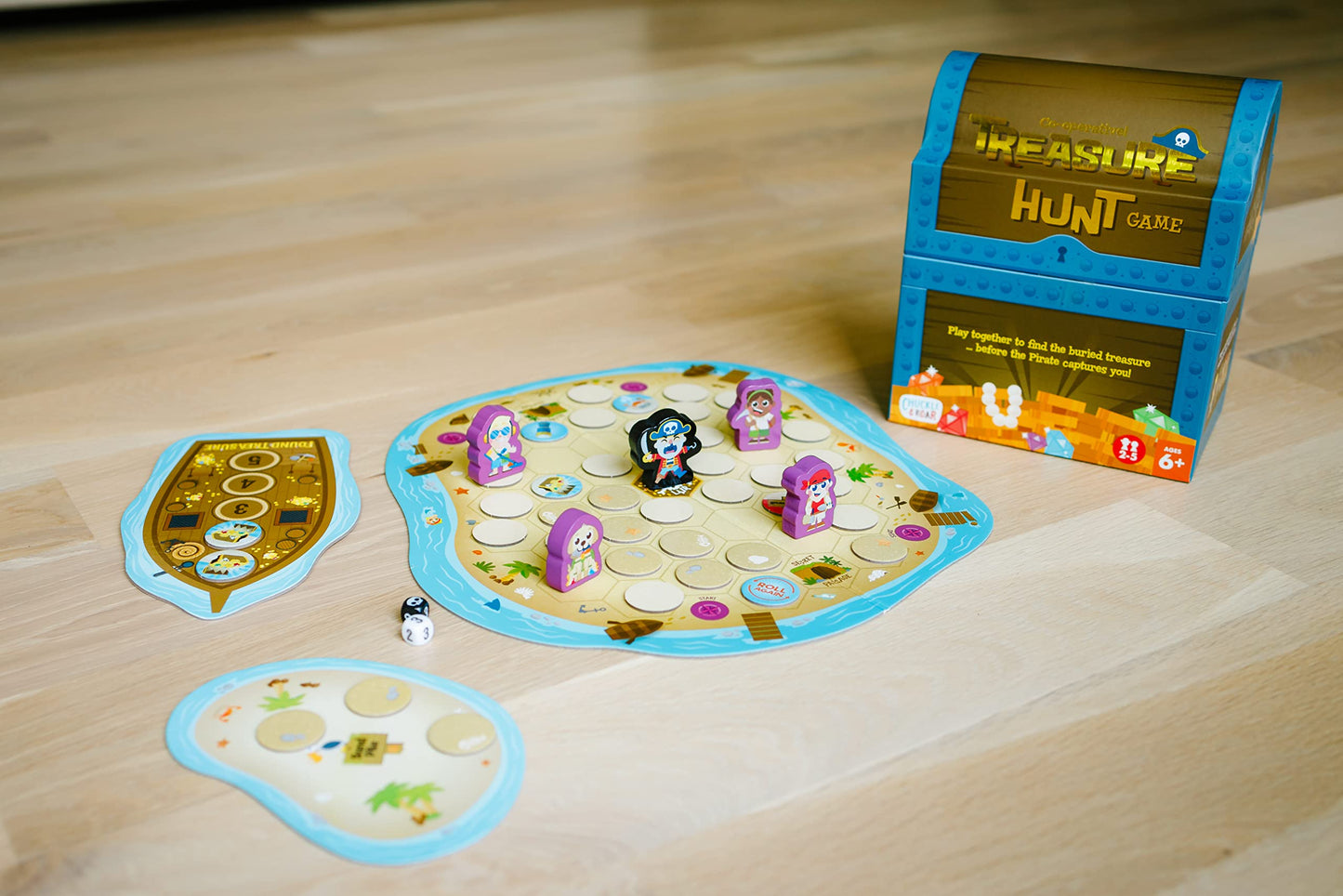 Chuckle & Roar Treasure Hunt Family Game - Preschool Active Search Game - Multicolor - Model 61010