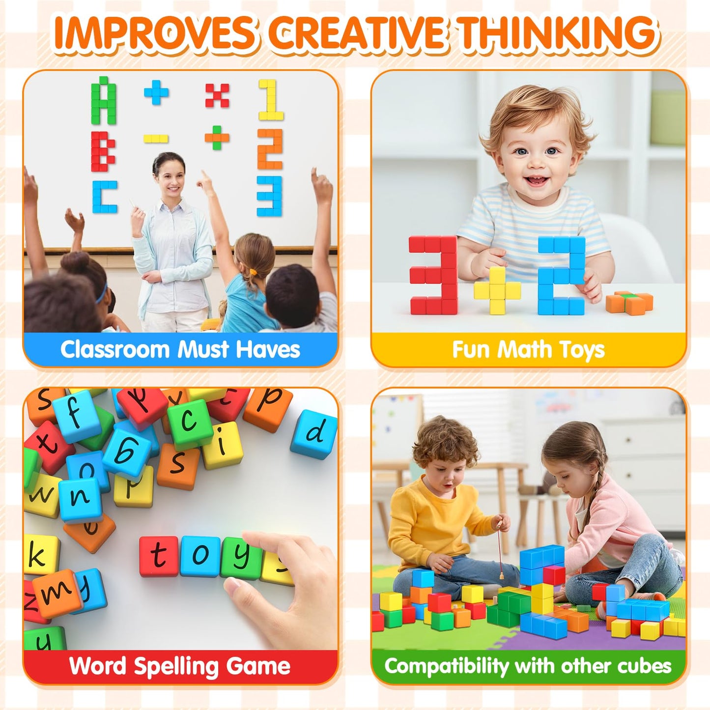 Magnetic Blocks, Magnetic Building Blocks For Toddlers 3+, Preschool Stem Magnetic Cubes Toys, Montessori Educational Sensory Ma