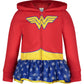 Warner Bros. Justice League Wonder Woman Little Girls Zip Up Costume Hoodie Red 7-8