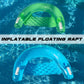 Zcaukya 2 Packs Inflatable Pool Float Chairs, Water Lounge Floaties for Adults with Cup Holder and Backrest, Floating Tube Armch