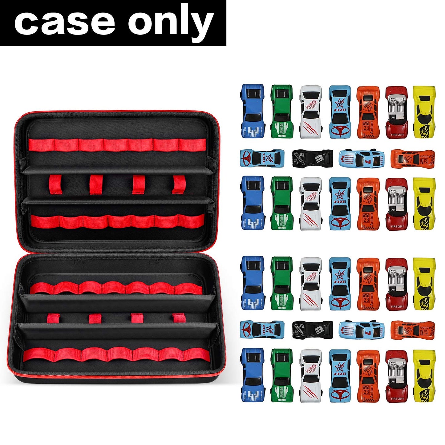 Toy Storage Organizer Case Compatible With Hot Wheels Car, For Matchbox Cars, Portable Carrying Container Carrier Holder Fit For 36 Toys Car (Box Only)