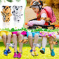 Sosation 6 Pcs Tiger Leopard Stuffed Animal Slap Bracelets For Kids Hug Slap Bracelet Bulk Tiger Leopard Stuffed Animal Plush Ki