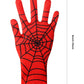 Geyoga 2 Pairs Spider Web Gloves Halloween Spider Gloves Red And Black For Halloween Masquerade Homecoming Cosplay (Child)