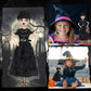 Dbywiub 11.5'' Dolls In Gift Box, Black Dress Girl Dolls With Dots And Strip Dresses, Gifts For Kids Girls Fans