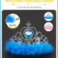 Bibuty Kids Princess Dress Up Clothes For Little Girls, Pretend Play & Dress Up Costume Set For 3-6 Toddler Little Girls (Pink/Blue)