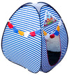 Homecute Igloo Type Foldable Popup KidS Play Tent House (Medium Size Blue-White)