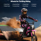 Elemara Electric Motorcycle For Kids, Dirt Bike Electric With Music & Bluetooth,350W Chain-Driven Motor,15.5 Mph & 150Lb Max,Twist-Grip Throttle & Hand-Operated Rear Brake,12' Air-Filled Tires-Pink