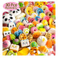 Budi Upgraded Coluans 30Pcs Kawaii Squishies Random Super Slow Rising Squeeze Fidget Toy Bun Phone Straps Stress Relief Toys For Adults Birthday Favors For Kids Treasure Box Pinata Pretend Play