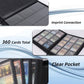 enhanced PU Leather Trading Card Binder  9-Pocket Album with Durable Zipper - 360 Side Loading Storage for TCG  MTG  Game  Sports  and Gift Cards - Suede Lining  Perfect for Collectors - Black