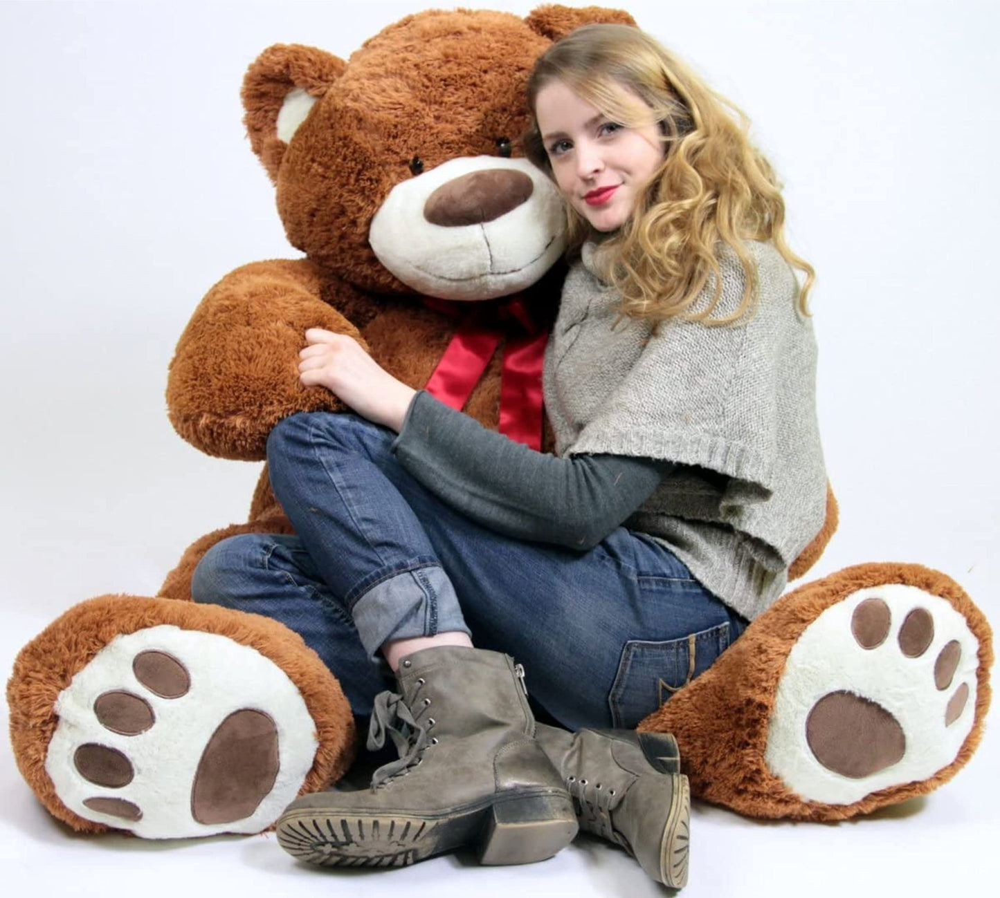 Big Plush Giant Teddy Bear - 5-Foot Huge Soft Plush Toy in Brown - Model 63855213