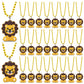 CiciBear 24 Pack Lion Necklace Party Favors with Mardi Gras Beads for Safari Jungle Animals Wild ONE Party Favors, Home Decorati