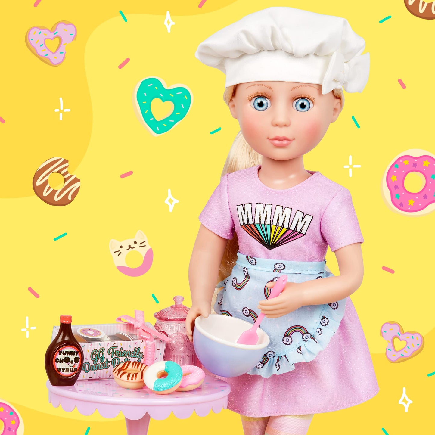Glitter Girls – Donut Baking Set – Play Food, Mixer, & Kitchen Accessories – 14-Inch Doll Cooking Set For Kids Ages 3 And Up – Children’S Toys