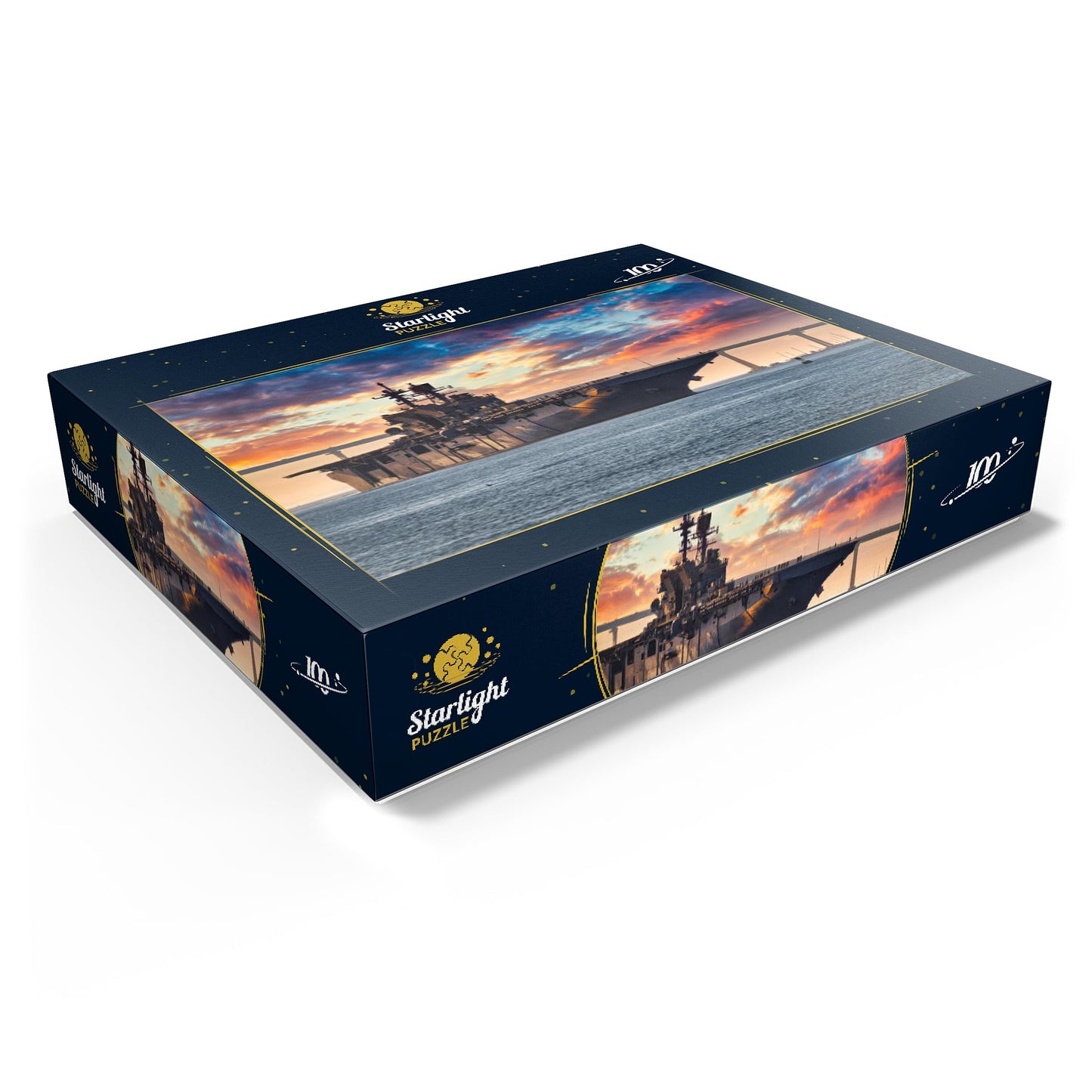 MyPuzzle A U.S. Navy Ship Leaves San Diego Bay and Heads Into The Pacific Ocean - enhanced 100 Piece Jigsaw Puzzle for mature-themeds