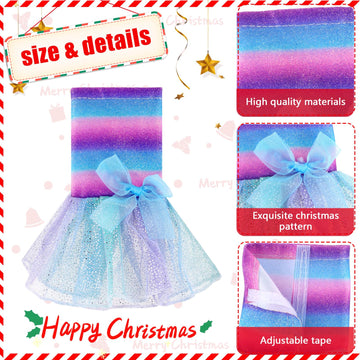 Meooeck 6 Pieces Christmas Elf Set Including 2 Holiday Elf Doll Clothes Outfit, And 4 Elf Doll Novelty Elf Accessories For Kid (