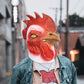 PartyHop Rooster Mask Animal Latex Full Head Realistic Masks Chicken Fancy Dress for Halloween Carnival Costume Party