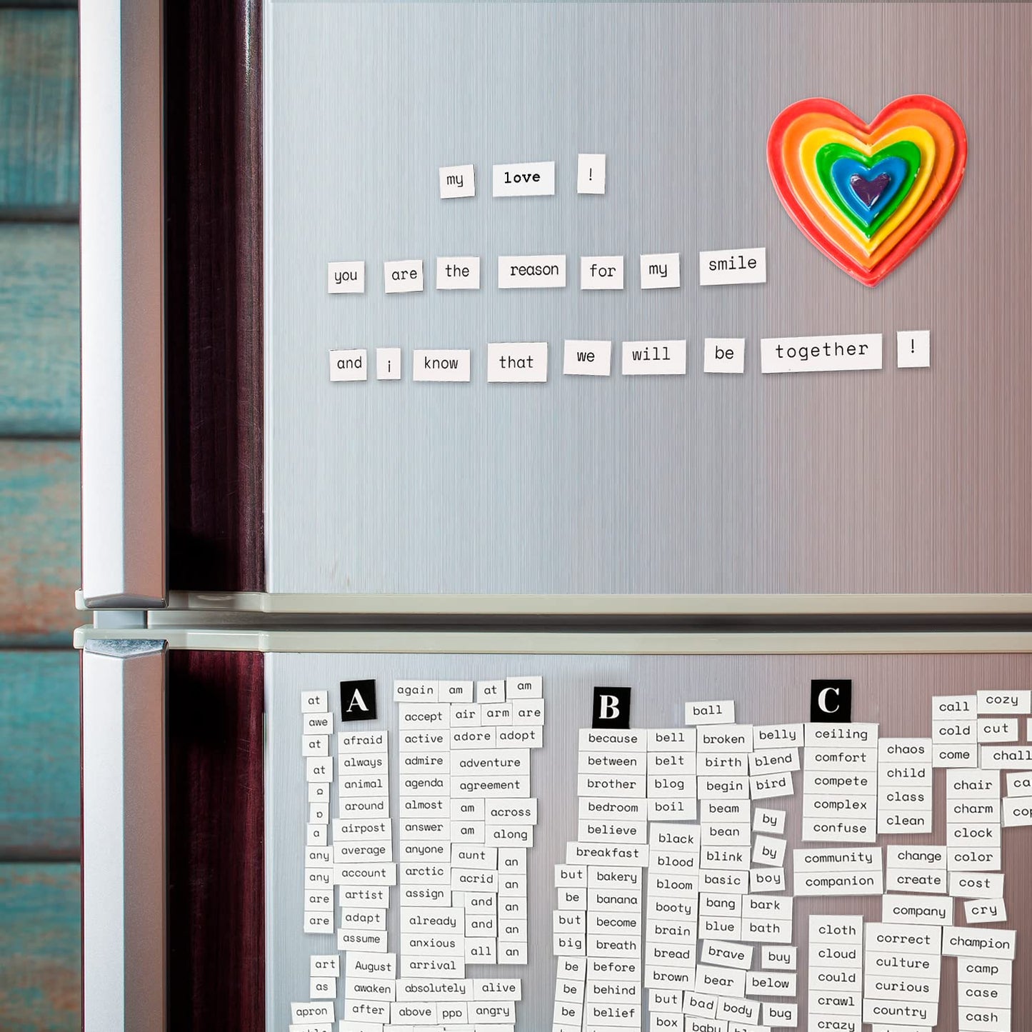 1138 Pcs Complete Poetry Magnets Kit, Word Magnets For Fridge, Poem Magnets, Word Fridge Magnets, Sentence Building, Sentence Magnets To Write Poems, Stories, Conversations - Simply Magic