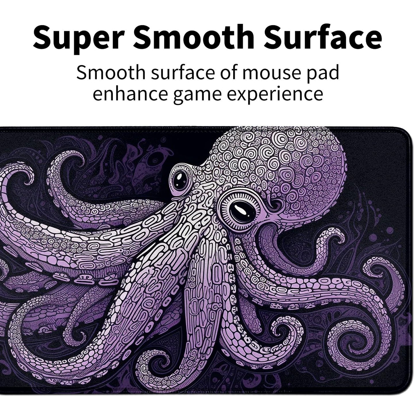 Purple Octopus For Mtg & Tcg Playmat,Bfdhgqzc 24'' X 14'' Game Mat For Mtg/Rpg/Ccg Trading Card Game Playmats Table Mat Perfect