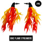 Iconikal Bicycle Scooter Handlebar Attachment Flame Streamers