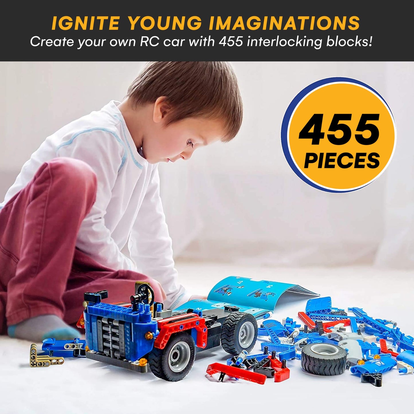 Top Race STEM Projects for Kids - Toys for Boys - Construction Toys for Kids - Ideal Gifts for Boys and Girls - Educational Toy